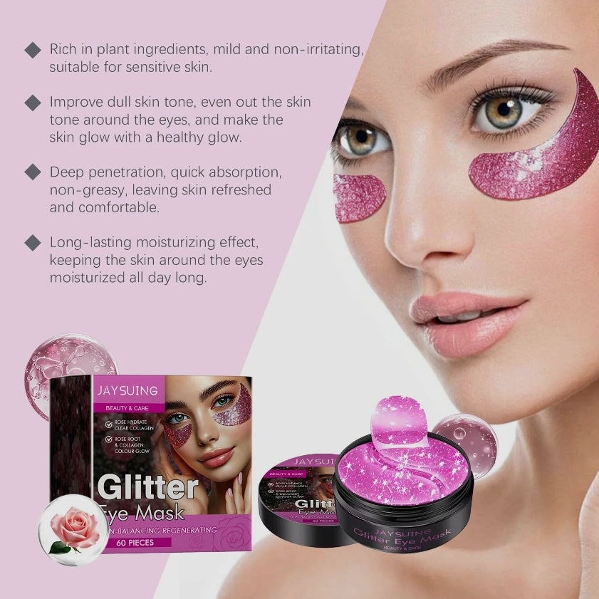Anti-Aging Rose Root + Collagen Glitter Eye Mask